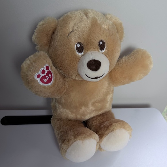 Build-A-Bear Other - Build-A-Bear Light Brown & Cream Plush Teddy with Paw Patch